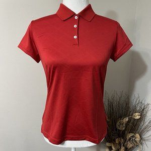 Adidas Women's Golf Climalite Red Polo Shirt Short Sleeve Athletic Size S NWT